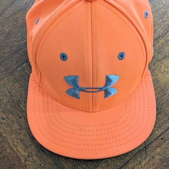 Under Armour Fitted Hat - Bright Orange - Kids Size Small - Picture 1 of 6